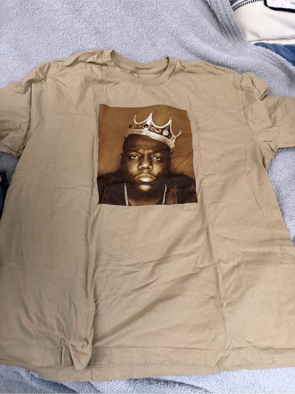 GAP Beige Graphic Crewneck XL Tee with Crown Portrait